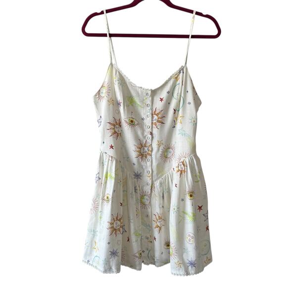 We’re All Pretty Girls In My Orbit Galaxy Print Mini Dress Women’s Size Large - Picture 2 of 12